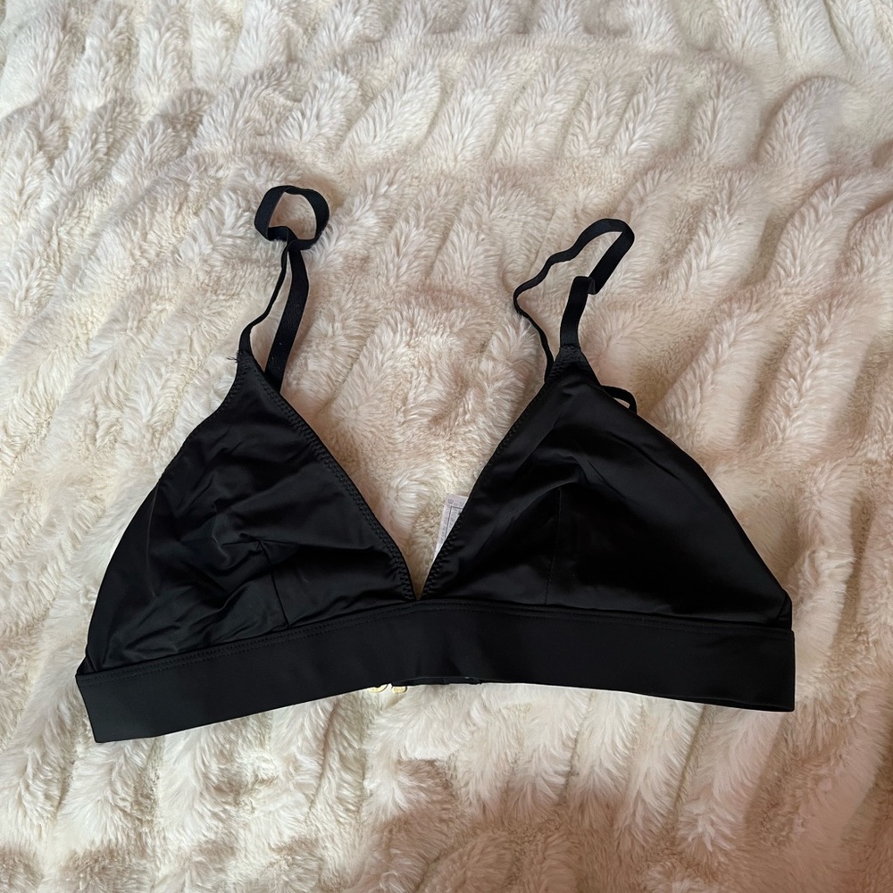 forever21 satin-like fabric triangle bralette
